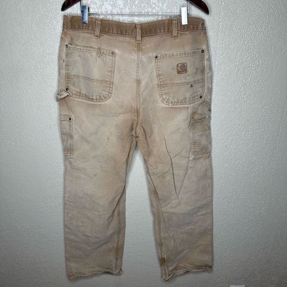 Carhartt Double Carpenter Pants Men’s Size 34x32 Distressed - Picture 4 of 7